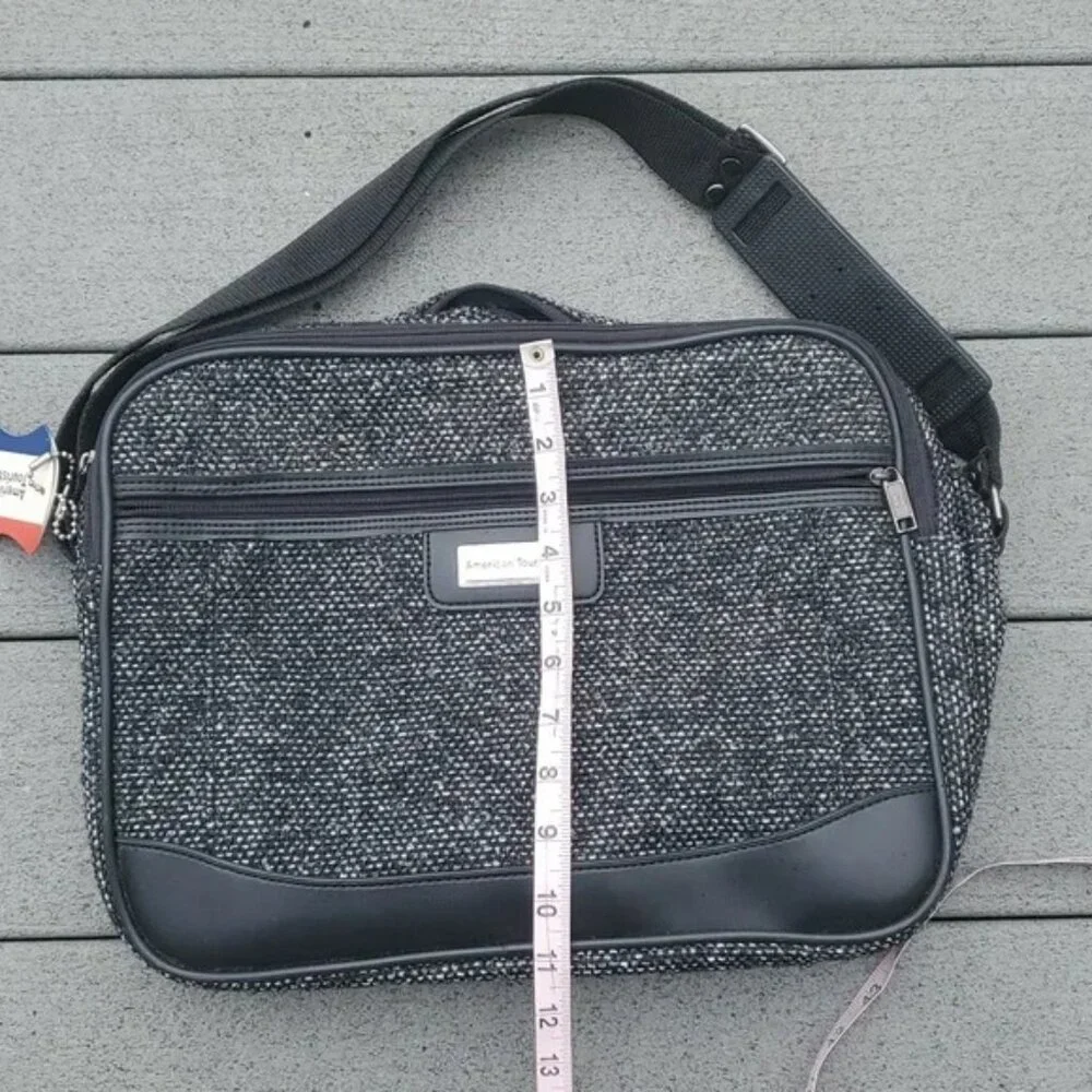Vintage American Tourister Tweed Briefcase Carry On Bag